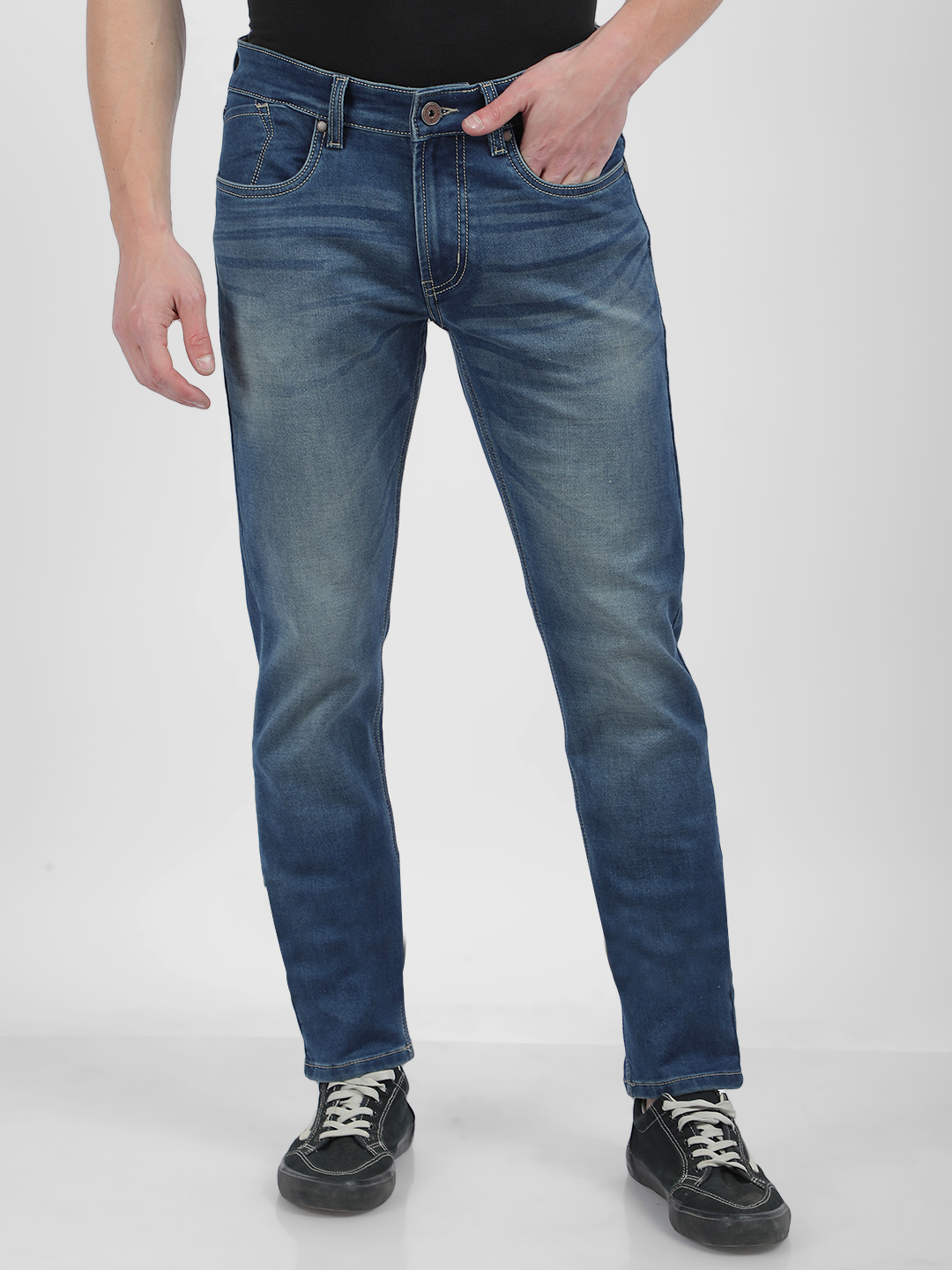 Numero Uno Men Faded Blue Jeans
